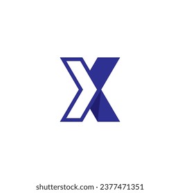 Letra X Diseño Moderno Con Logo. Plantilla de icono X