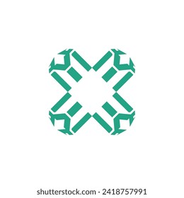 Letter X modern Logo icon monogram design