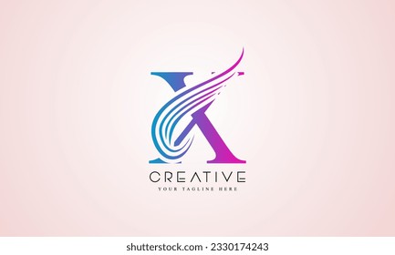 Letter X Modern Shape Logo Design Template Element