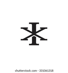 letter X and I monogram logo