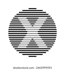 Icono de símbolo de semitono de raya de ilusión óptica Abstractas de línea circular con logotipo de letra alfabética X
