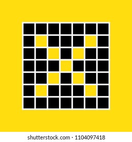 letter x with mosaic effect, cross with reticular appearance in editable vector
