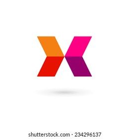 Letter X mosaic logo icon design template elements 