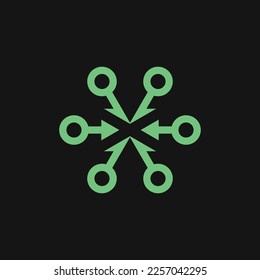 letter X network link connection logo