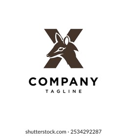 Letter X Numbat Logo Icon vector