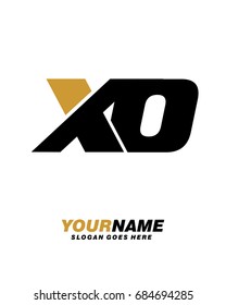 Letter X O logo template vector