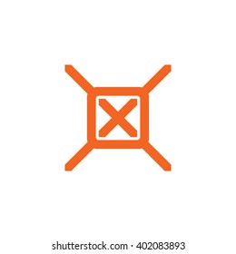letter X and O monogram logo orange