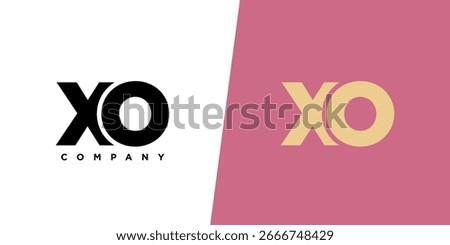 Letter X and O, XO logo design template. Minimal monogram initial based logotype.