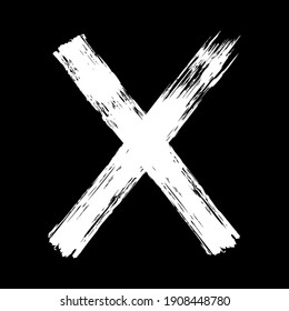 The letter "X" on a black background