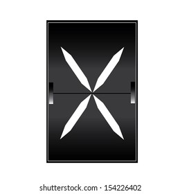 letter x on a mechanical timetable 