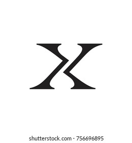 letter x opposite arrows design logo vector