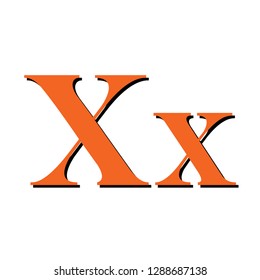 letter X orange