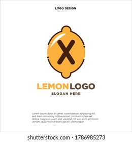 Letter X Orange Juice Logo Template Design Vector Illustration on White Background - Fresh Drink and Beverage Logo for Company - Cafe and Restaurant