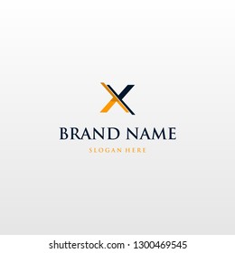 Letter X Outline Modern Abstract Creative Business Monogram Logo