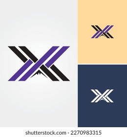 Letter X Peak Logo Design Vector
