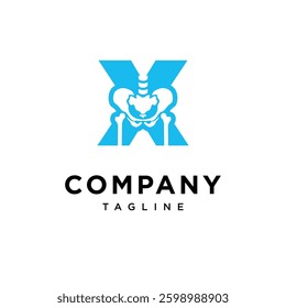 Letter X Pelvic Surgery Logo Icon Vector