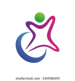 Letter X With People Shape Logo Design
