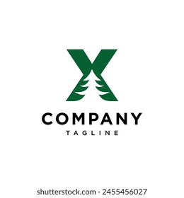 
Letra X Pine Logo icon Vector Plantilla.eps