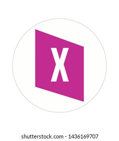 letter x with a pink background