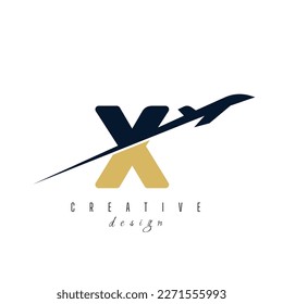 letra X con plantilla vectorial del logotipo del plano. logotipo para etiquetas de viaje, turismo, afiches de viaje, identidad de vías aéreas y transporte tecnológico