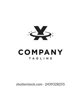 Letter X Planet space logo icon vector template.eps
