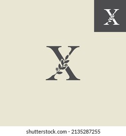 Letter X Plant Logo with light and dark background best for any company