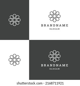 Letter x plus or flower logo icon design template vector illustration