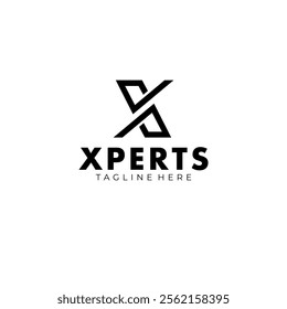 letter x plus s logo design concept 