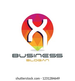 Letter 'x' Point Logo