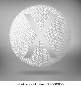 The letter X. Polygonal letter. Abstract Creative concept vector background. Vector Illustration eps 10 for your design