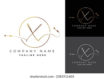 Letter X premium handwritten signature logo