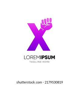 Letter X Punch Logo Design Vector Icon Graphic Emblem Illustration
