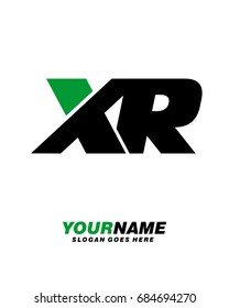 Letter X R logo template vector