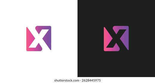Letter X with Rectangle Logo design