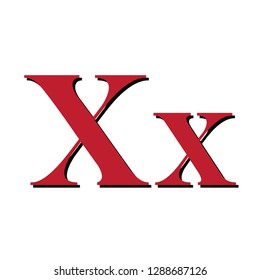 letter X red