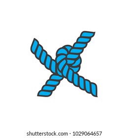 Letter X with rope concept