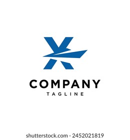 Letra X Ship Logo icon Vector Plantilla.eps