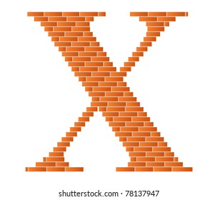 The letter X is shown in the picture.