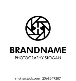 Letter X Shutter Photography Logo, for brand related to camera, lens, and aperture