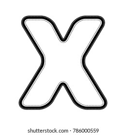 Letter X sign design template element. Vector. Flat style black icon on white.