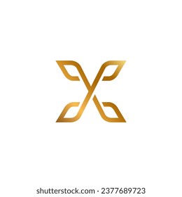 Letter X Simple Logo Design. X Initial Logo