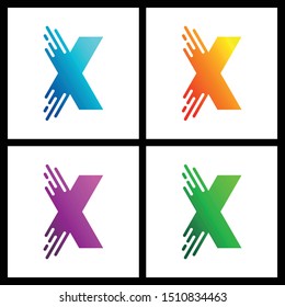 letter X simple logo icon design vector