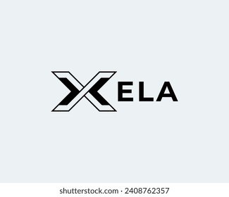 Letra X Logotipo de monograma simple
