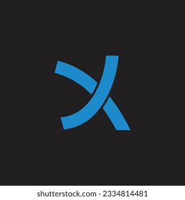 letter x simple motion logo vector 