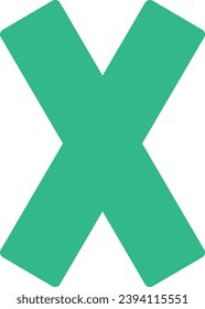 einzelnes Vektorsymbol von Buchstabe X