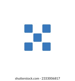 Letter X Solar panel logo design