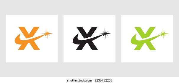 Letter X Spark Logo Design Ver-Vorlage