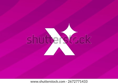 Letter X with sparkle logo icon design template elements