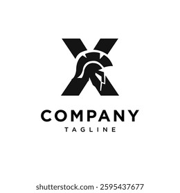 Letter X Spartan Logo Icon Vector