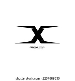 Letter X speeding sports modern logo